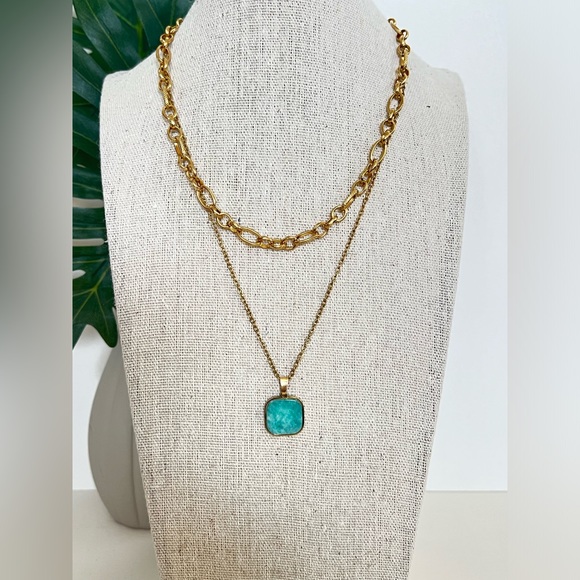 Elegant Gold Layered Necklace - Statement Classic Necklace - Boho Chic Necklace - Picture 6 of 11